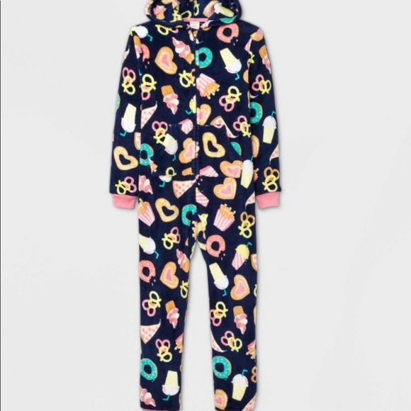 Cat & Jack Other - Girls one piece fleeced pajamas